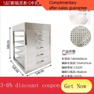 YQ60 Steamed Buns Heated Display Cabinet Commercial Steam Oven Glass Bun Steamer Drawer Pastry Steam Box Transparent Dis