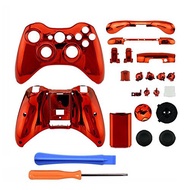 XBOX 360 WIRELESS CONTROLLER CHROME RED HOUSING / CASE
