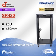 SR420 Audio Rack 20U INDORACK Depth 450mm Audio Sound System Rak Mixer