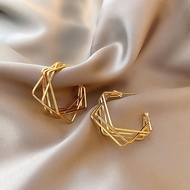 S925 MODERN GOLD EARRING