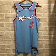 （優質二手）Nike NBA Dwyane wade City Au熱火隊城市球員版球衣含贊助標 Size:40S