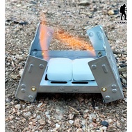 DAPUR MEDAN METAL COOKER STOVE CAMPING SOLID FUEL TABLET DAPUR MASAK LILIN MEDAN