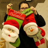 YOULITE  Christmas Socks Large, Medium And Small Gift Bag Accessories Santa Claus Children Christmas