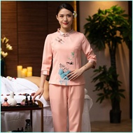 Hot seller Beautician Working Uniform Thai Spa Work Clothes Set Womens Massage Parlor Spa Health Cl