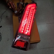 ไฟท้าย รถตู้ 2008 -2018 V19 LED Bar 3 เส้น สีแดง ลาย Valenti