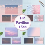 Sticker Laptop HP Pavilion 15cs 15 inch Laptop Skin with Keyboard Cover Three Sides Laptop Film Casing Full Cover