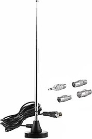 Eifagur Strong Magnetic Base FM Radio Telecopic Antenna with Amplified for Yamaha Pioneer Onkyo etc Bose Wave Music System FM Radio Bluetooth Home Stereo Receiver AV Audio Video Home Theater Tuner,