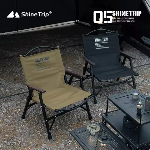 ShineTrip Outdoor Folding Chair Portable Kermit Camping Chair Aluminum AlloyFrame Suitable for Picni