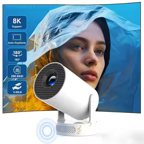 Projector 8K Wifi6 Projector 290ANSI Android 11 Dual WIFI Allwinner H713 BT5.0 1280*720P Home Cinema