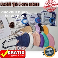 Masker Duckbill Hijab Ccare/ Masker Duckbill Hijab Warna/ Duckbill