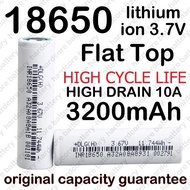 ORIGINAL Real Capacity 3200mAh flat top 18650 3.7v Rechargeable Li-Ion Lithium Battery 10A Bateri Eb
