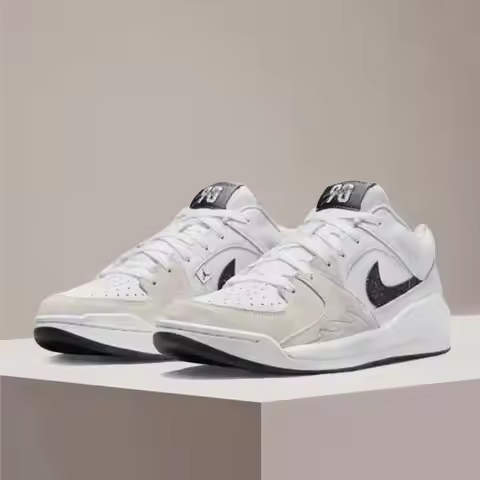Nike Jordan Stadium 90 Men's & Women's Slip-Resistant, Durable, Cushioned Low-Top Retro Sneakers Whi