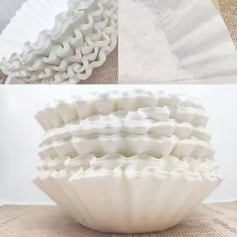 50/100Pcs Coffee Paper Cups Pods Replacement White Coffee Paper Pod Disposable for 8-12 Cup Coffee M