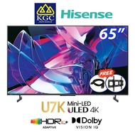 Hisense 65" 4K Mini-LED Smart TV 65U7K U7K Series (Free Bracket + HDMI Cable)