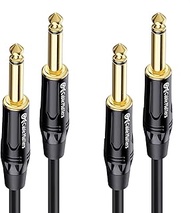 Cable Matters 2-Pack 1/4 Inch TS to TS Electric Guitar Cable 15 Feet - Instrument Cord for Guitar, M