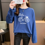 2030 [AMYGO] Baju T Shirt Perempuan Lengan Panjang Plus Size 2030 T-shirt  Clothes Blouse