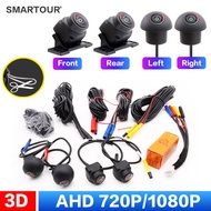 Smartour AHD 1080P/720P 3D 360 Degree View Car Camera Rear Front Left Right Camera HD For Universal 360 Car Radio Stereo Player