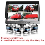 Truck camera set, 10 inch screen, 4 1080P cameras, view 4 cameras at the same time, record 4 cameras