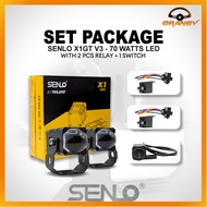 SET PACKAGE - SENLO X1GT MATRIX DRIVING LIGHT V3, A1 Switch and 2 PCS RELAY