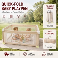 [COD] Foldable Kids Playpen Safety Baby Playpen Indoor Playpen Baby Fence Pagar Kandang Baby 圍欄 兒童