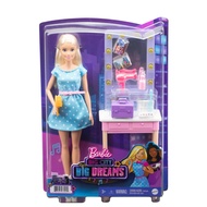 Barbie Big City Big Dreams Dressing Room & Music Studio Playset ตุ๊กตาบาร์บี้ โต๊ะเครื่องแป้งและมิวส
