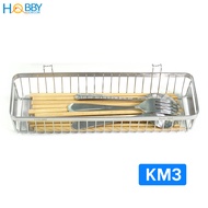 Khay đựng đũa muỗng có 2 móc treo inox 304 Hobby Home Decor KM