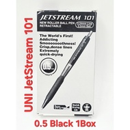 UNI-Ball JetStream 101 Roller Ball Pen Retractable 0.5/0.7mm Black Ink 12pcs/Box SXN-101