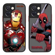 Matte Mobile Phone Cover Skin Feel Shockproof Phone Case Funny Deadpool Ironman Marvel Hero For OPPO Reno Z 2 3 4 5 F SE Pro 5G Reno 5 Pro Plus 6 7 8 Z Pro Plus 4G 5G
