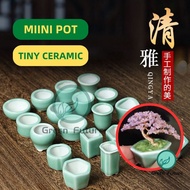 Succulent pot mini bonsai pot Flower Pot Rectangular Growing Vegetables pot Ceramic Pot  蓝色高贵陶瓷花盆 盆栽花盆 陶瓷花盆 多肉花盆 迷你