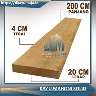 Papan Kayu Lembaran 2 Meter Jati Belanda Mahoni Baru Bukan Bekas Serut Amplas Halus Tanpa Sambungan 