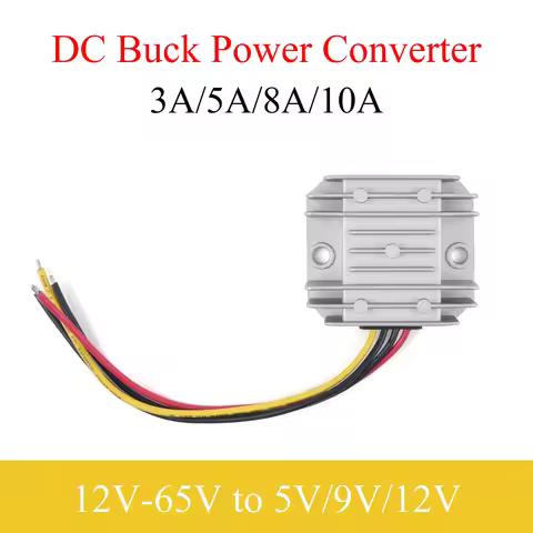17V-65V to 12V DC Power Converter 5A 8A 10A Buck Step-Down Voltage Technology Automotive Power Suppl