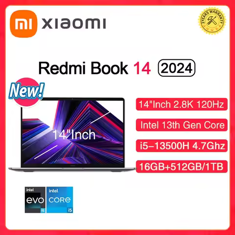 Xiaomi Redmi Book 14 Laptop Intel i5-13420H 16G 512G/1T SSD 14Inch 2.2K 60Hz Screen 38W Mi Portable