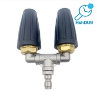 360-degree Rotating Turbo Nozzle 4-6 GPM 4000 PSI Easy to Install Quick Connector Dual Turbo Nozzle