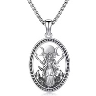 Witch Hecate necklace stainless steel March witch goddess pendant box chain daily match