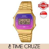 [Time Cruze] Casio A168 Adjustable Gold Stainless Steel Gradated Hues Dial Men Women Watch A168WERG-