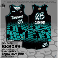 [free Customized Name Number] Aoua Hive Bkb 089 Full Sublimation Basketball Jersey Plus Size Basketb