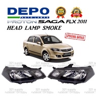 100% ORIGINAL DEPO PROTON SAGA FLX FL SV BLM 2011 -2015 HEAD LAMP SMOKE // FRONT LIGHT LAMPU BESAR