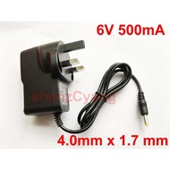 1PCS high quality AC-DC power supply 6V 500mA 0.5A UK plug Adapter for Omron HEM-7121 HEM-7120 M2 Ba