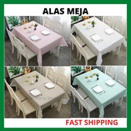 Alas Meja Makan Plastik Plastic 4 Kerusi Table Cover Cloth Runner Lapik Sarung Meja