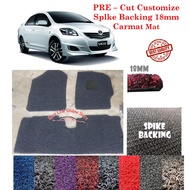 Toyota Vios 2008 ~ 2012 NCP 93 18mm+/- PreCut Magic Velcro Carpet / FloorMat