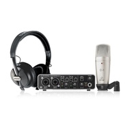 Behringer U-Phoria Studio Pro Recording/Podcasting Bundle with UMC-202HD C-1 Mic and HPS-5000