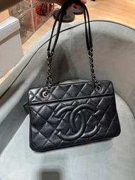 Chanel shoulder bag,黑色荔枝牛皮，100%Authentic,95%new,not classic flap cf23❤️尖沙咀中港城門市，歡迎使用消費券❤️