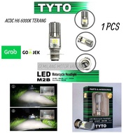 (Tyto) Bohlam Lampu depan Bolam Led 8 mata 2 sisi ac dc 16 wat 8-36 volt M2B soket h6 kaki 1 perbiji