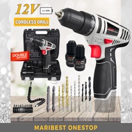 [ JST-21006-L ] JOUSTMAX 12V 10mm Rechargeable Cordless Drill Drilling Screwing Tool Set