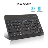 Auxom Mini Wireless Bluetooth Keyboard Rechargeable Slim Thin 9''Design for Ipad Phone Tablet for Windows/Android/iOS/PC