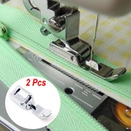 2PCS Zipper Sewing Machine Presser Foot for Low Shank Snap on Singer Brother Babylock Janome