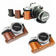 Pu Leather Camera Bag Half Body Case For Olympus PEN-F EM5 EM10 OM-D E-M5 E-M10 Mark II III IV E-PL1