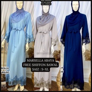 Abaya Raya Marsella Abaya Muslimah Jubah Abaya Dress Abaya Lace Jubah Dress Abaya Putih Baju Bridesmaid Konvokesyen