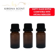 Empty 10ml Glass Bottle for essential oil compatible with Waterless Aroma Nebulizer.