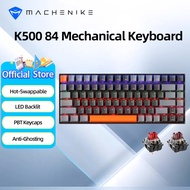 Machenike K500 B84 Mechanical Keyboard Hot-Swappable 84 Keys Gaming Keyboard LED Backlit Brown/Red s
